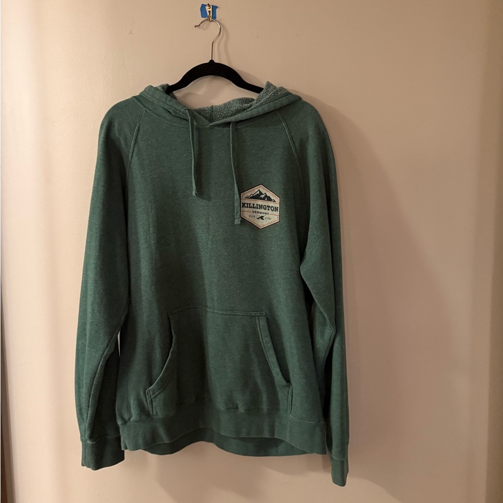 Killington, Vermont Green Hoodie- Sz Large